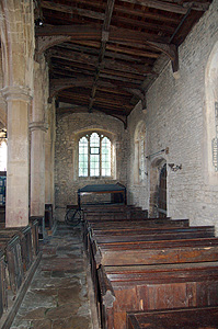 The north aisle looking west May 2011